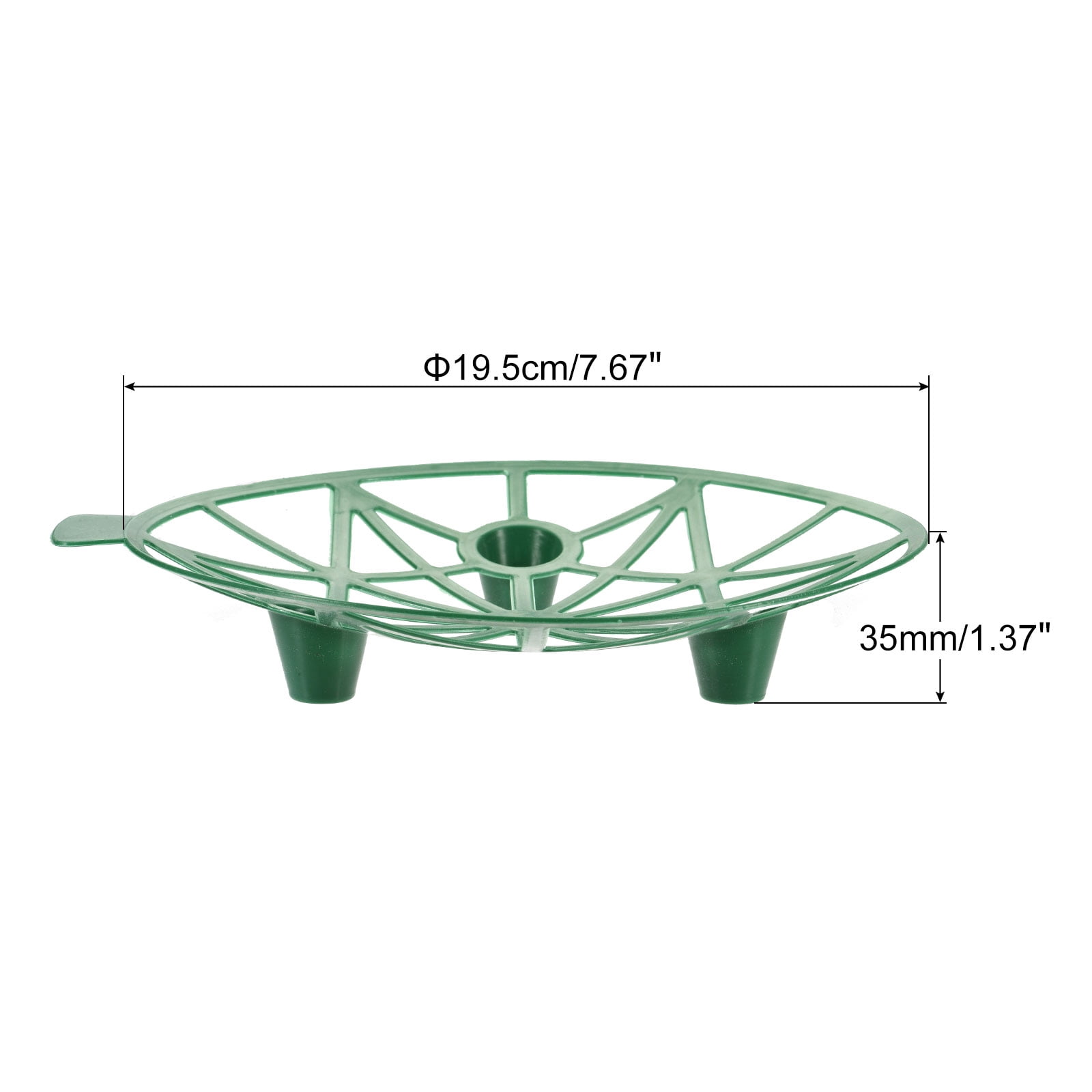 Uxcell Plastic Garden Supports Cage Holder Stand Plant Cradle, Green 6 Pack