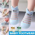 thumbnail image 5 of LNKOO Unisex Baby Socks Shoes Anti Slip Floor Socks, Infant Soft-soled Toddler Shoes First Walking Shoes Thin and Breathable Infant Little Kids Girls Boys Rubber Soft Sock Shoes(Water Blue18/19), 5 of 7