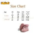 thumbnail image 4 of Meckior Toddler Boys Girls Snow Boots Winter Snow Warm Fleece Booties High-Top Ankle Shoes for Little Kids, 4 of 8