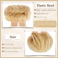 thumbnail image 3 of GHSDFBB SOFEIYAN 2 Pcs Pièce de Cheveux Chignon Décoiffé Ondulé Bouclé Extension Mini Chignon Décoiffé Chouchous Perruque Beigne Synthétique Accessoire Chignon Espace Pièces de Cheveux pour Femmes Filles, Blo Doré/blanchi, 3 of 6