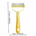 thumbnail image 3 of Pet Detangling Brush, Dog Deshedding Comb, Stainless Steel Grooming Brush, Double-Sided Density Adjustable Grooming Tool, Comfort Grip Pet Comb, for Dog Cat Knot Removal Shedding Reduction Coat Care, 3 of 6