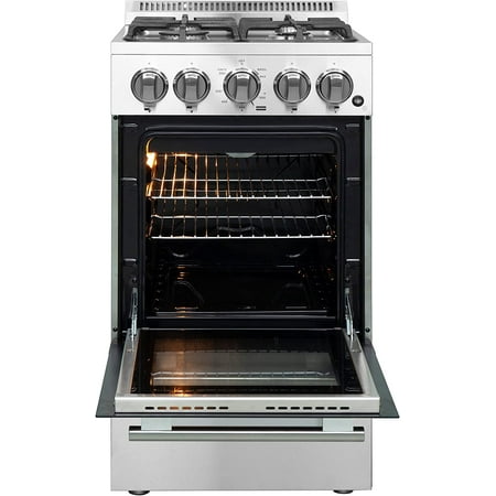 Forno Appliances - Lamazze Alta Qualita 2.05 Cu. Ft. Freestanding Gas Range with LP Conversion Kit - Silver