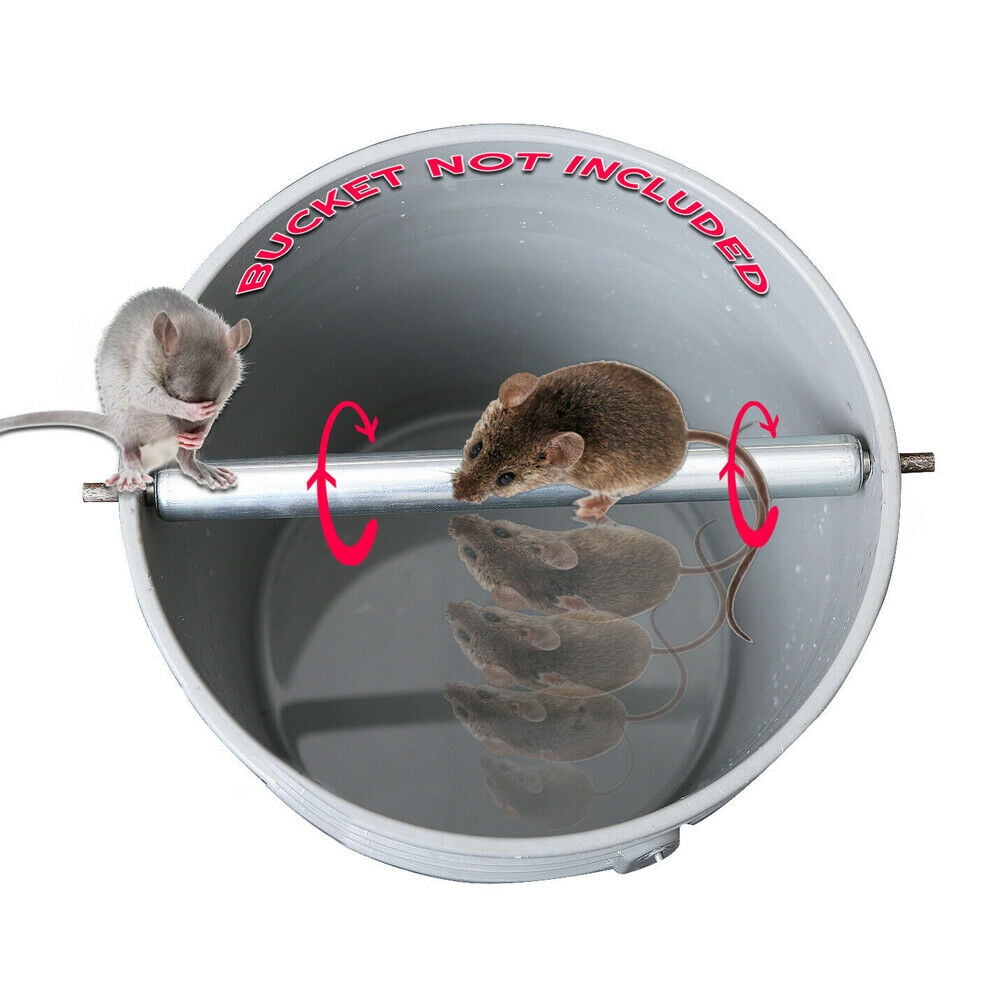 Mice Log Rolling Trap Bucket Roller Mouse Rats Pest Stick Rodent Spin Traps US 
