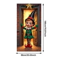thumbnail image 3 of Miwamany Festive Christmas Door Banner, Soft Fabric Tapestry with Snowman Scene, Front Door Hanging Cover for Winter Holiday Wall Decor, 3 of 9