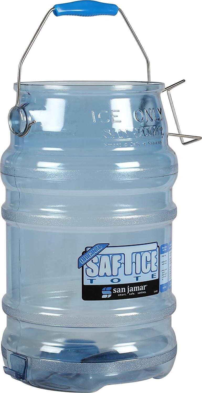 San Jamar SI6000 Saf-T-Ice Commercial Tote Bucket, Gallon