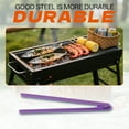 thumbnail image 5 of FACEGA Silicone Tongs,Safe for Cookware Tongs,Striped Tong Tip 11" Tongs with Silicone Tip,For Baking, Picking Up Food, Picking Up Bread,Purple, 5 of 7
