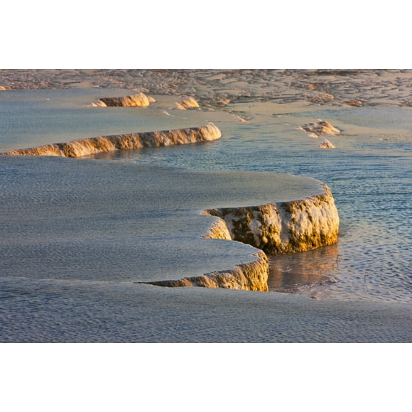 Travertine terraces of Pamukkale (UNESCO World Heritage Site), Turkey Poster Print by Keren Su (18 x 24)