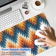 thumbnail image 4 of Long Mouse Pads for Desk,Orange Geometric Pattern Desk Mats on Top Of Desks, Desk Mouse Pad Extra Large with 3mm Non-Slip Base and Stitched Edge for Gaming,Office,Work,Home 31.5"x11.8", 4 of 6