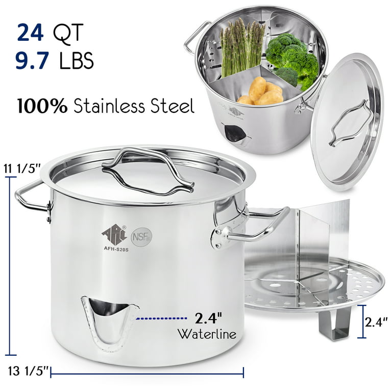 64 QT Tamales Stock Pot With Steamer & Divider – R & B Import
