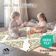 thumbnail image 4 of ODIKA 8'x10' Machine Washable Non-Slip Area Rug, Filigree showcasing Intricate Lacework High Traffic Rug with Pad, Brown, 665357, 4 of 8