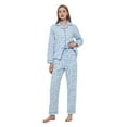 thumbnail image 2 of GLOBAL Womens Flannel Cotton Pajama Set Long PJs Flannel Loungewear Sleepwear,Size S-3XL, 2 of 5