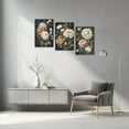 thumbnail image 3 of Hieng Peony Flower Wall Art 3 Pieces Peony Canvas Prints Vintage Floral Painting Abstract Rustic Dark Plant Artwork for Farmhouse Bedroom Decor Unframed, 3 of 6