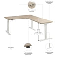 thumbnail image 3 of Scranton & Co Engineered Wood 60W L-Shaped Standing Desk in Natural Elm, 3 of 7
