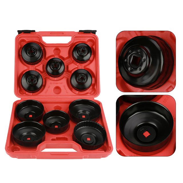 Juego de llaves de filtro, 11 piezas Llave de filtro de aceite Juego de vasos de filtro de aceite Juego de extracción de filtro de aceite El mejor de su clase