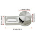thumbnail image 2 of Metal Mirror Brackets, 1Pcs Round Wall Mounted Holder Kit for 4-6mm Thick Frameless Mirror, 2 of 2