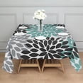 thumbnail image 3 of Simple Petal Shaped Geometric Floral Pattern Square Tablecloth,Waterproof Square Table Cover,Wipeable Spillproof Washable Table Cover for Home Kitchen Party Decor 42"X42"(107x107cm), 3 of 6