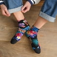 thumbnail image 3 of Fuzoiu Tropical Palm Leaves Print Adult Socks, Crew Moisture-wicking Socks, Unisex Cushion Crew Socks,Casual Sports Ankle Socks, 3 of 7