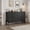Pure black, variant on 6 Drawer Dresser for Bedroom, Wide Chest of Drawers with Raised Legs, MDF and Particle Board Storage Dresser with Anti-Tip Hardware, 52" W x 16" D x 32" H,Black