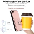 thumbnail image 5 of Elegant Premium PU Leather Wallet Case for iPhone 7 / 8 / SE 2022 & 2020, with Shoulder Strap Ring Kickstand Flip with 2 Card Slots Anti-Scratch Phone Cover for iPhone 7 / 8 / SE 2022 & 2020, Rosegold, 5 of 8