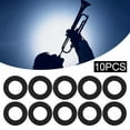 thumbnail image 1 of 10PCS Small Key Trumpet Felt Washers Cushion Pad Trumpets Accessory Musical Parts White, 1 of 8