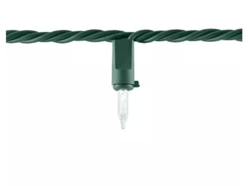 100 Count Warm White Mini LED Christmas String Lights with Green Wire