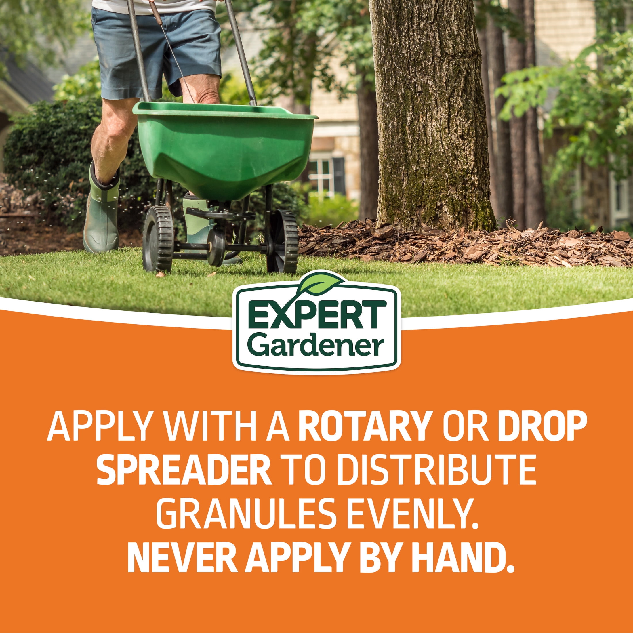 Expert Gardener Texas Turf Lawn Food Plus 2% Iron Fertilizer 15-5-10, 30.2 lb. - Covers 5,000 Sq. ft