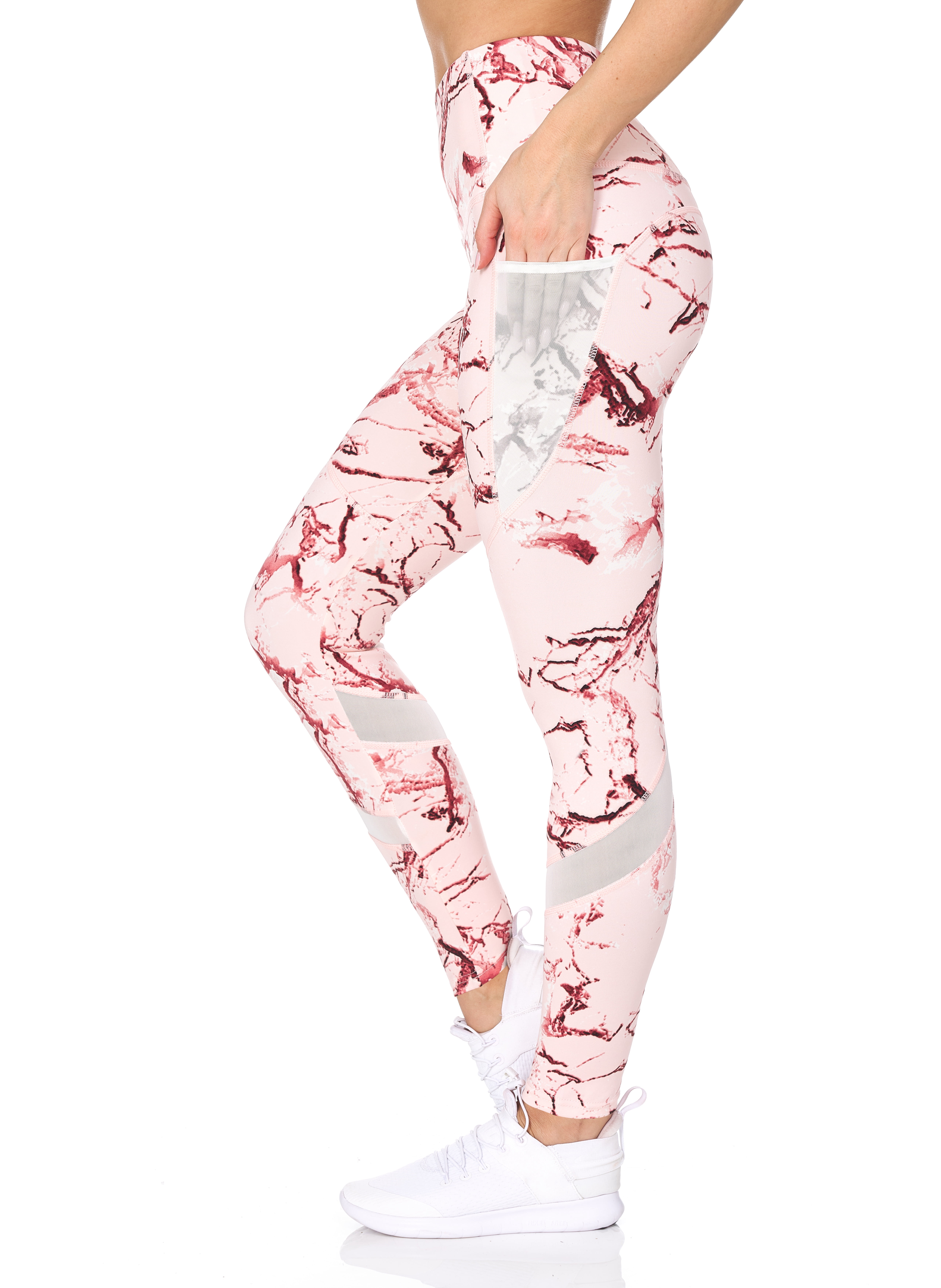 BSP Women's High Waist 7/8 Legging With Mesh Pockets