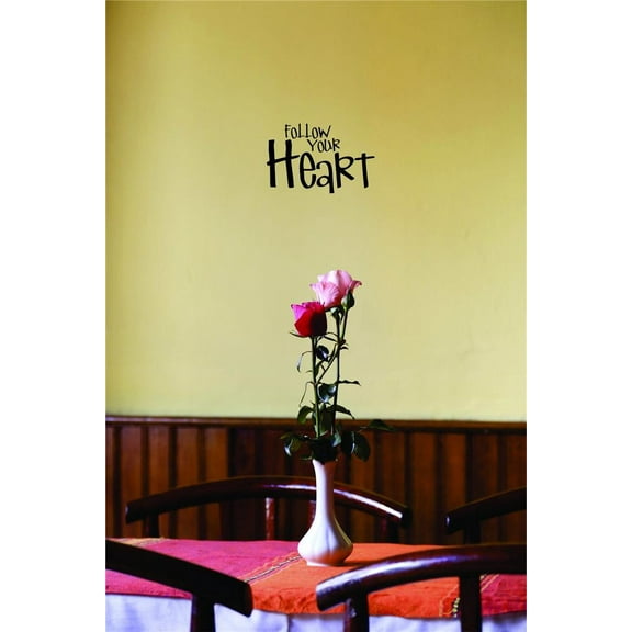 New Wall Ideas Follow Your Hetext Lettering Love Life Quote 20 X40"