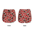 thumbnail image 3 of Balery Cute Tomato Pattern Women's Running Shorts with Liner 2 Pockets Elastic Workout Athletic Gym Yoga Shorts-X-Large, 3 of 7