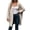 White, variant on Hrsba Cable Knit Sweaters for Women Solid Color V Neck Oversized Long Knit Pullover Sweater