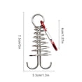 thumbnail image 4 of Greeniant Clavijas de anclaje para cubierta de 20 piezas con Clips de mosquetón, clavos para tienda a prueba de viento, accesorios para toldo, Escalada Rojo (tipo anzuelo), 4 of 6