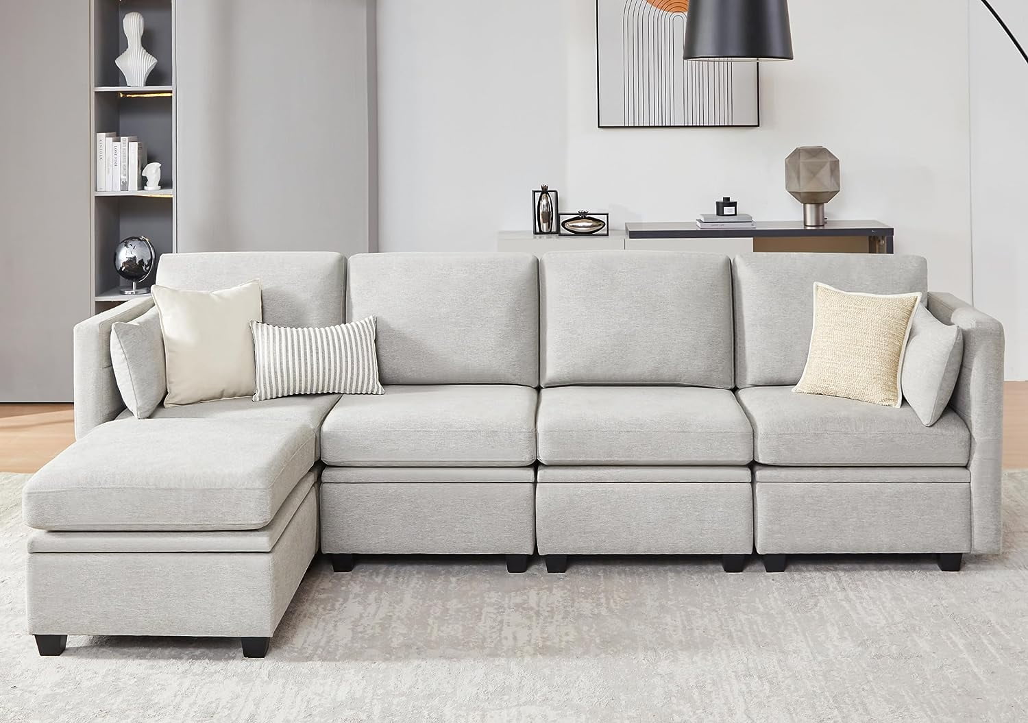 Weture Modular Sectional Sofa, Convertible L Shaped Sofa Couch with ...