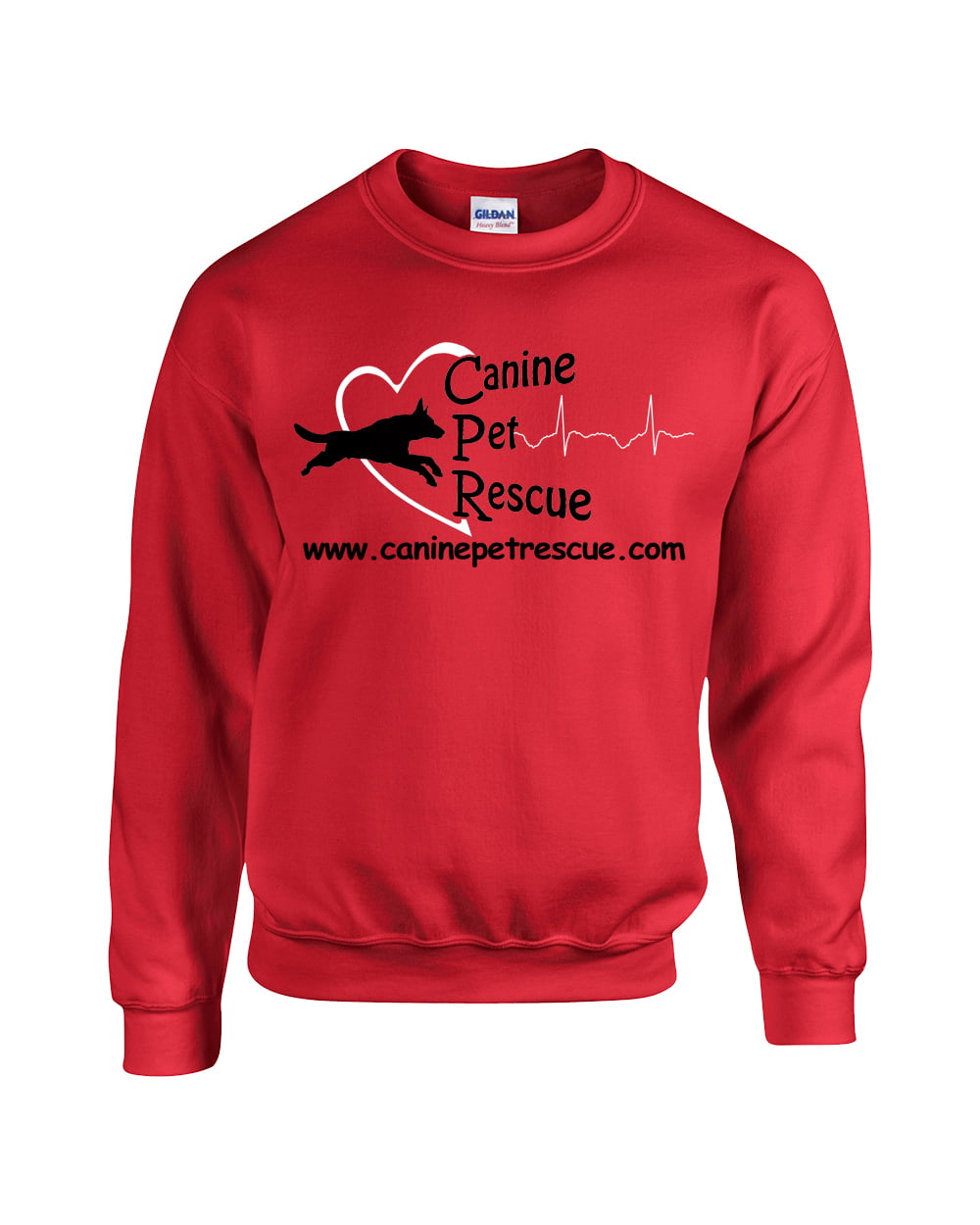 CPR Canine Pet Rescue Unisex Fit Womens Mens Adopt Shelter Crew Neck Sweatshirt
