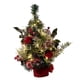 thumbnail image 5 of Mini árbol de Navidad decorativo de escritorio, árbol de Navidad nevado pequeño con luz DIY rojo y verde 40cm, 5 of 9