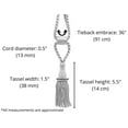 thumbnail image 4 of DECOPRO Beautiful Curtain & Drapery Tassel Tieback, Adjustable Cord Length with Elegant Bullion Design, Tassel Length 5 1/2" (14cm), Spread 36" (91cm) # TBC055SPR36, #M45 Set of 4, 4 of 4
