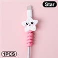 thumbnail image 1 of USB Charging Cable Bite Protection Cartoon Animal Charger Cable Wire Organizer Earphone Line Cover Protect Case Phone Decor Wire A 1Pcs-Star, 1 of 6