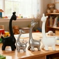 thumbnail image 5 of Taotanxi Heartwarming 4-Piece Ceramic Giraffe Family Statue Set - Modern Tabletop Decor for Living Room, TV Stand, Entryway & Shelf | Elegant Home Décor with Abstract Giraffe Sculpture Art, 5 of 6