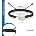 thumbnail image 2 of Cute Cat Cremation Bracelet for Ashes Stainless Steel Urn Pendant Pet Keepsake Adjustable Braided Rope Bangle Jewelry Memorial Gift for Women Men, 2 of 6