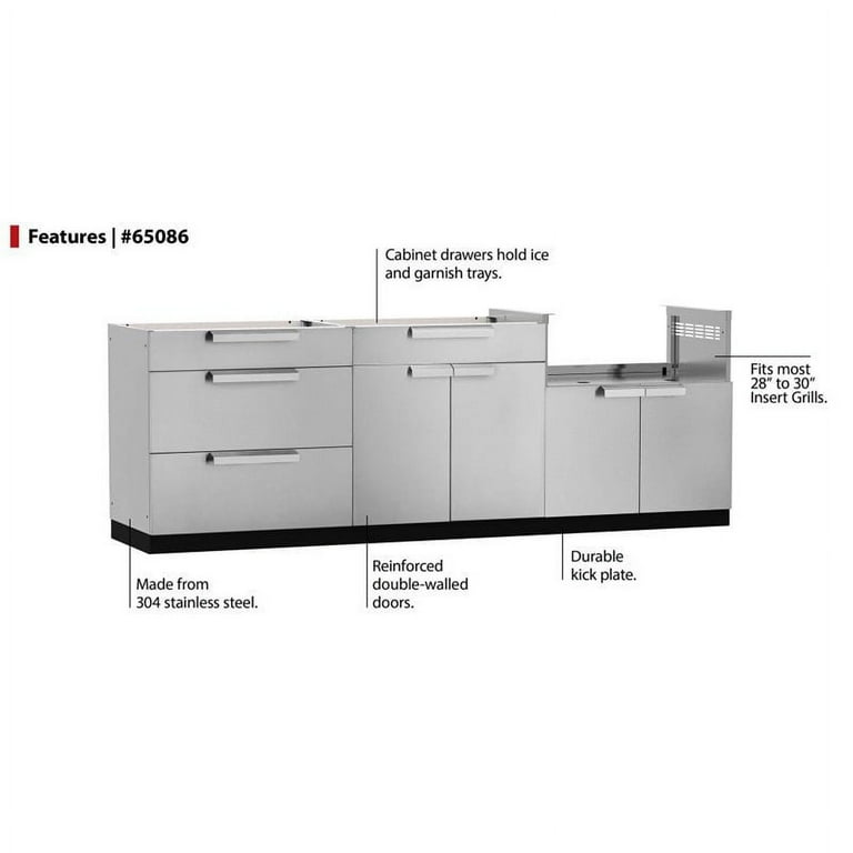 NEWAGE PRODUCTS INC Outdoor Kitchen Stainless Steel 3-Piece