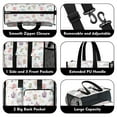thumbnail image 3 of Teacher Tote Bag,White Fairy Castle Pattern Teacher Utility Tote Bag,Large Work Tote Bags for Women with Multiple Pockets,Top Zipper Closure,13.8x10.6x6.7 Inch, 3 of 5