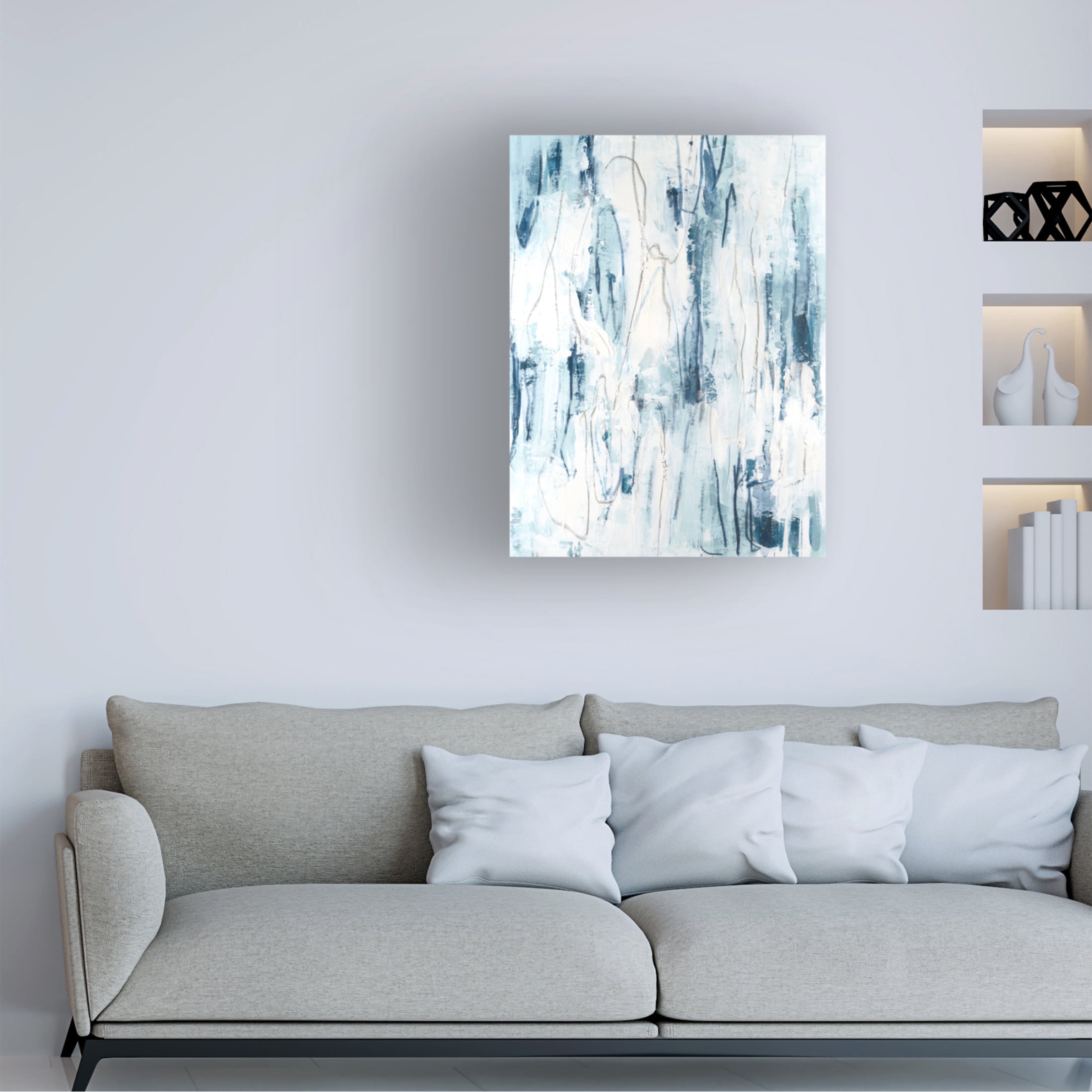 Canvas Wall Art - June Erica Vess 'Sea Silk III' Wall Art for Living Room, Bedroom, or Office Décor by Trademark Fine Art - 14 x 19 Inches