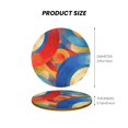 thumbnail image 3 of Multi-Shape Mdf Cork Coaster 4 Pieces Of Anti-Slip, Anti-Wear And Anti-Fouling 3.9in Easy To Clean And Stable Structure Indianred Tie-Dye Background Vibrant Colors And Swirling Patterns Round Shape, 3 of 7