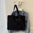 thumbnail image 4 of Bolso de mano de pana para mujer, bolso de hombro Retro de gran capacidad, bolso informal, 4 of 8