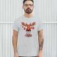 thumbnail image 3 of Tee Hunt Merry Christmas Buck T-Shirt Reindeer Rudolph Holiday Spirit Men's Tee, Ash Gray, 5X-Large, 3 of 5