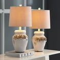 thumbnail image 3 of SAFAVIEH Marquesa 24 in. Cream Ceramic Table Lamp w/Oatmeal Cotton Shade, Set of 2, 3 of 9