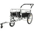 thumbnail image 3 of Tool Storage Cart 3-in-1 Heavy-Duty Bike Cargo Trailer – E-Bike Compatible Steel Frame, 110lb Capacity, Convertible Stroller & Pull Cart w/Suspension, 20" Wheels & Accessories,Rolling Tool Cart, 3 of 23