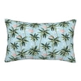 thumbnail image 3 of Salouo Flamingos And Palms Print Print Pillow Case Cover,Wrinkle-Free Bed Pillow Cover Pack of 1 Home Decor Fade-Resistant and Stain-Resistant ,Pillows Not Included -14"x20", 3 of 8