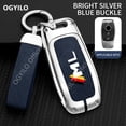 thumbnail image 4 of Zinc alloy+leather Car Key Housing For Mercedes Benz ML A 3 buttons Car Key Case G500 GLB GLC W203 E Class E43 E300 E400, 4 of 12