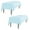 Baby Blue, variant on LinenTablecloth 90 X 132 in. Rectangular Economy Polyester Tablecloth Ivory