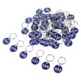 thumbnail image 2 of Miangastore 50Pcs Aluminium Alloy Storage Tags Metal Numbers Plates Luggage ID Tags Key Ring Labels(Blue, Number 1-50), 2 of 8